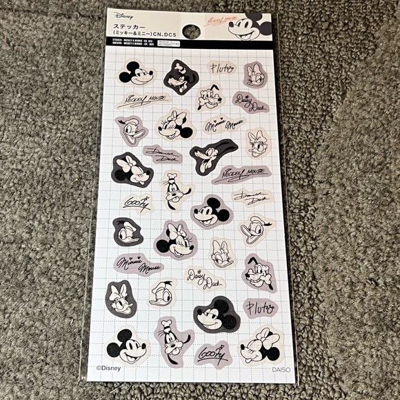 Disney | Design | Mickey Friends Greyscale Washi Sticker Sheet Japan ...